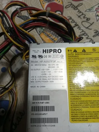 Fuente alimentación Pc 200w Hipro