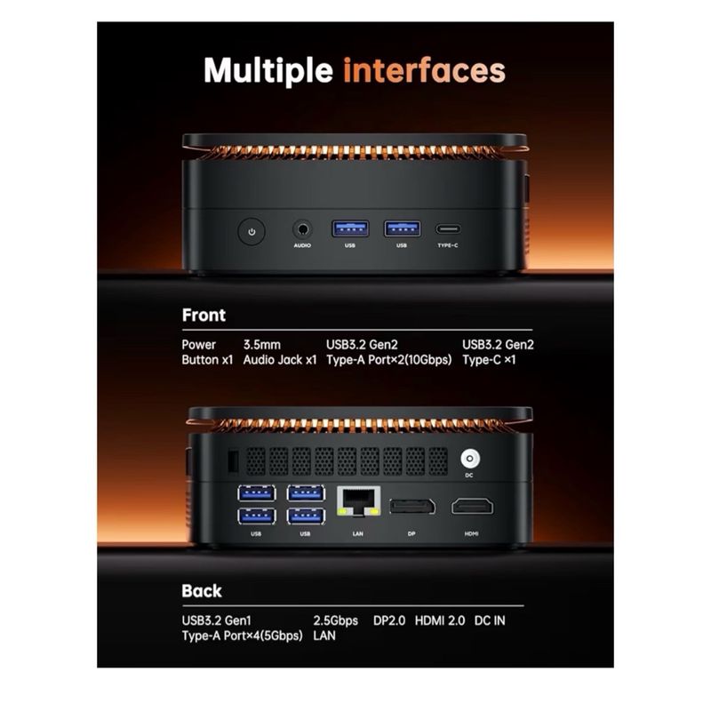 Mini PC H1 6800H/32+1TB afbeelding 5