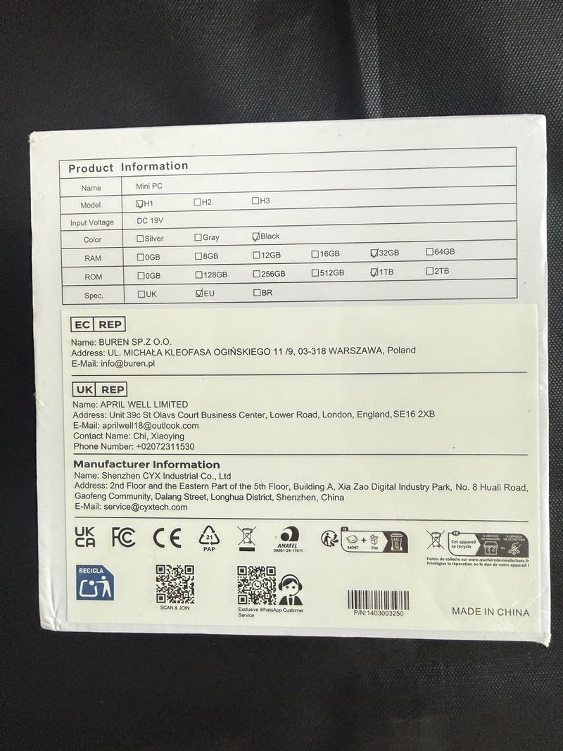 Mini PC H1 6800H/32+1TB afbeelding 9