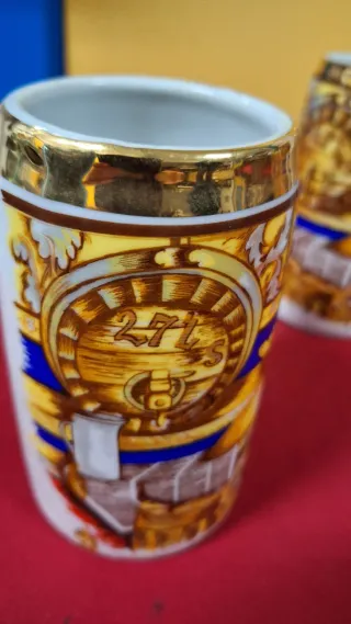 Brocca e 5 Bicchieri di Birra in Ceramica