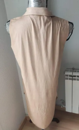 Vestido antelina beige Moewy