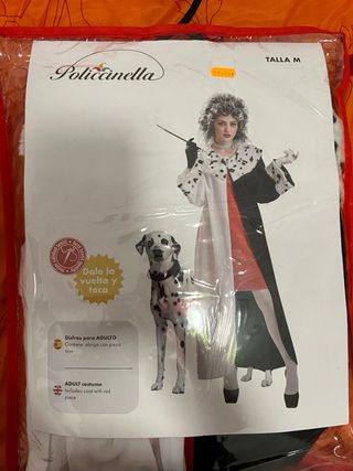 Traje dálmata bebé y Cruela mami