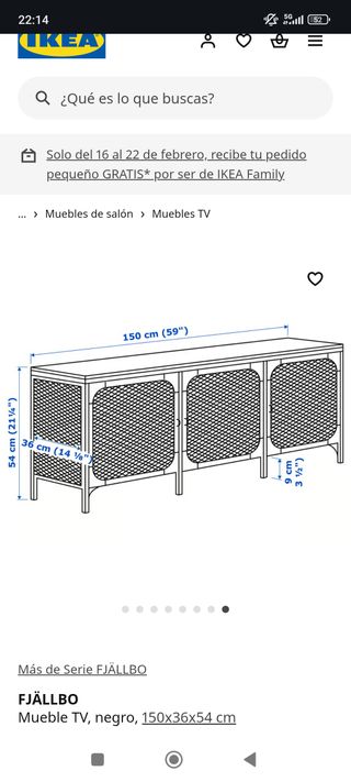 Muebles de salon estilo industrial IKEA FJÄLLBO