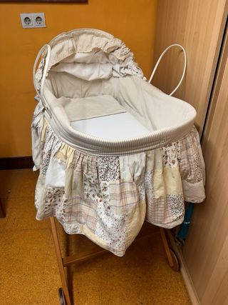 Lote Moisés Mimbre Marina (Hecho en España) + Pack