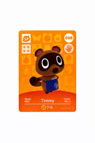 Carta amiibo Animal Crossing – Timmy (008)