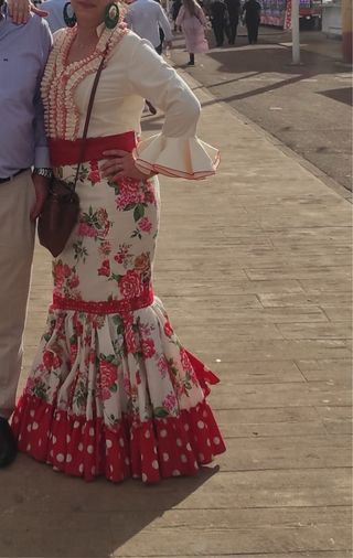 Traje de flamenca dos piezas hecho en españa nuevo