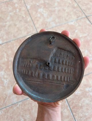 Colosseo in bronzo medaglione M. Vallucci