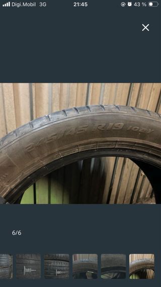 Dos neumáticos Pirelli 245 45 r19 102y