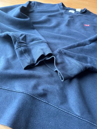Levis Crewneck Sweetshirt Jersey Navy Blue Retro