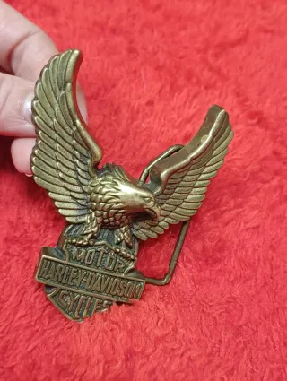 Fibbia Harley-Davidson Aquila Bronzo Argento