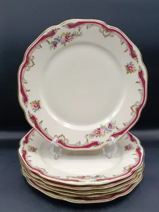 Set platos de postre porcelana checa