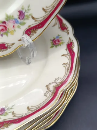 Set platos de postre porcelana checa