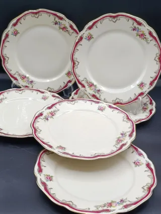 Set platos de postre porcelana checa