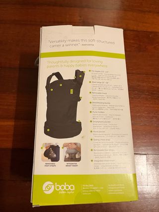 Mochila porteo Boba gris antracita