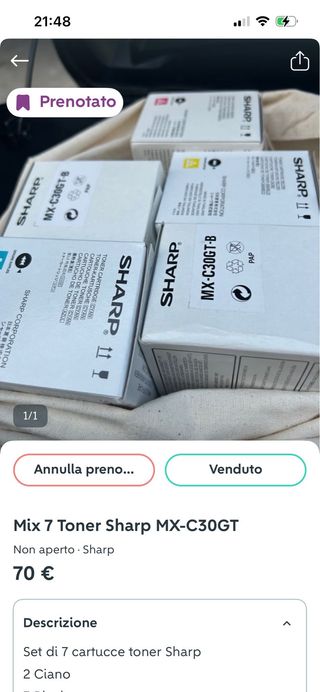 Mix 7 Toner Sharp MX-C30GT