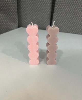 Vela corações verticais