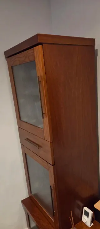 Vitrinas de salón de madera maciza