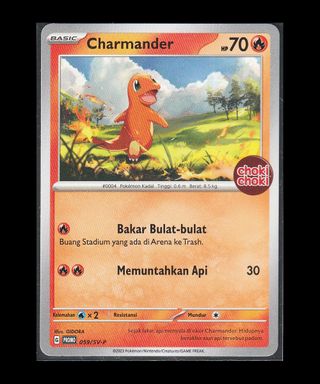 Carta Pokémon TCG "Charmander SV-P 59" Promo Choki