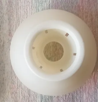 Tulipa translúcida, de lámpara de techo, blanca.