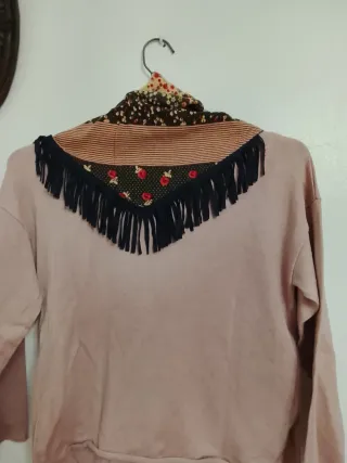 Jersey niña rosa con bolsillos