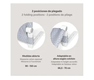 Interbaby barrera de cama abatible 90 cm