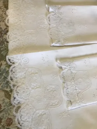 2 Coppie asciugamani/tende lino e Cantù