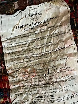 Tappeto certificato di garanzia fatto a mano230x18