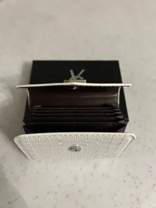 Portafoglio Yves Saint Laurent bianco effetto cocc