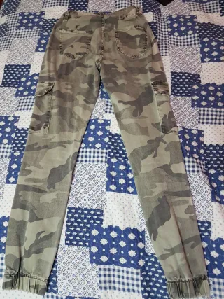 verde cachi militare mimetica donna pantaloni