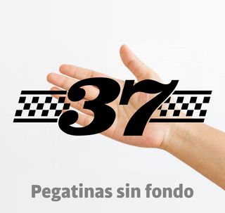2 Pegatinas Dorsal Moto 69