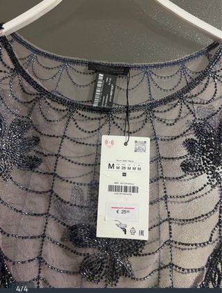 Capa bordada abalorios zara