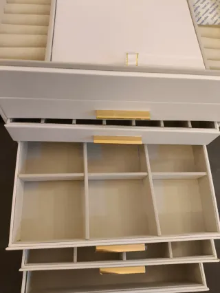 Portagioie grande bianco e oro