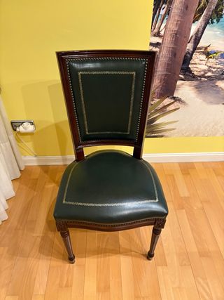 Silla de despacho tapizada verde