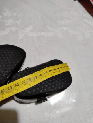 Scarpine Neonata Vernice Nera - 11cm (N. 18/19)