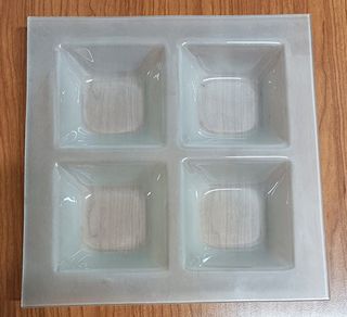 Piatto snack in vetro satinato