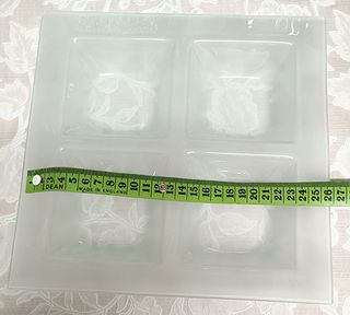 Piatto snack in vetro satinato