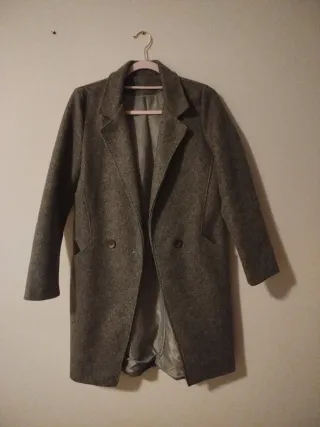 Abrigo paño gris