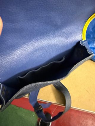 Bolso Elda Moro Realista Azul y Amarillo