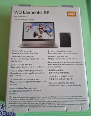 Disco Duro Portátil WD 5TB Elements SE