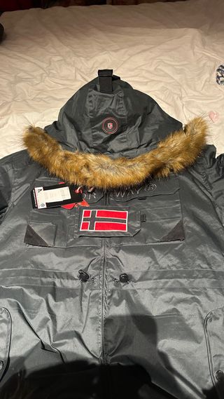 chaqueta geographical norway gris verdoso