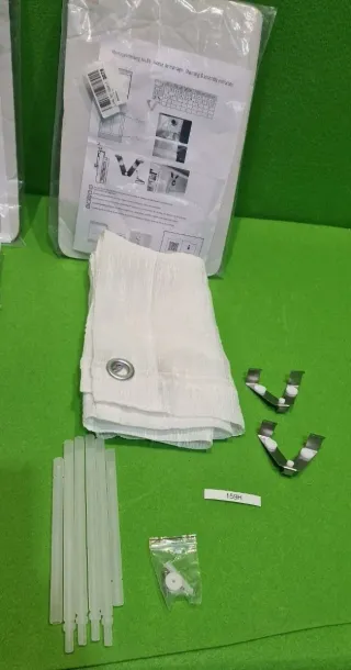 Estor Plegable sin taladrar Crema. PVP por 2 UNIDS