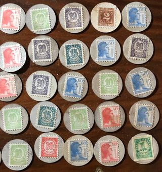 Lote 50 Monedas Carton Segunda República Fantasia