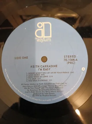 Vinile di Keith Carradine