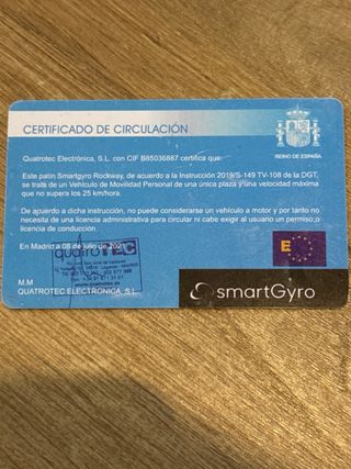 Patinete eléctrico smartGyro Speedway Certificado