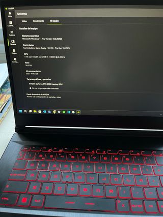 Portátil gaming MSI Thin GF63 11UC batería nueva