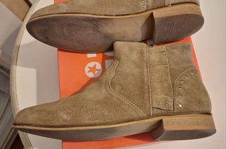 Botín piel plano mujer