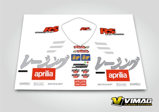 Juego Adhesivos compatibles Aprilia RS 125 Harada