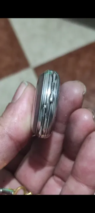 Bonito reloj de bolsillo antiguo de plata 37mm