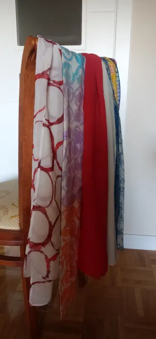 Fular de seda, 7 en conjunto
