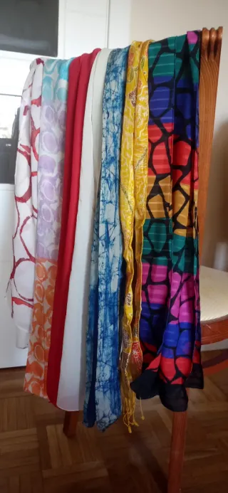 Fular de seda, 7 en conjunto